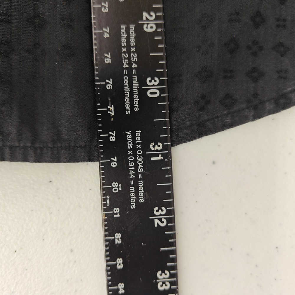 Robert Graham Button Shirt Mens 4XL Black Geometric Embroidered Floral Cuffs - Picture 9 of 14